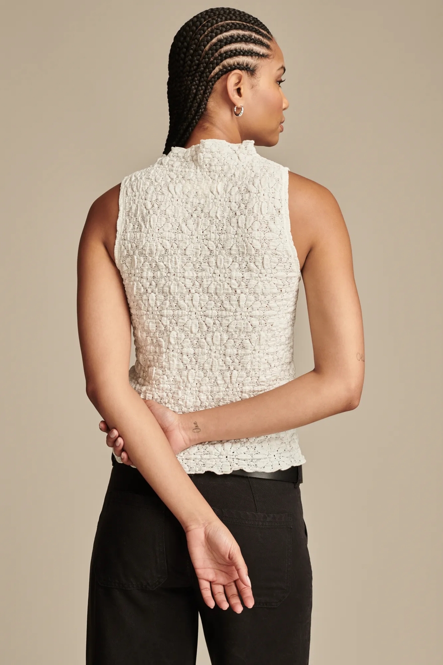 Textured Lace Tank Top, image 4