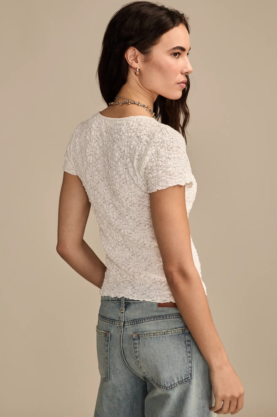 TEXTURED V NECK BABYDOLL TOP, image 4