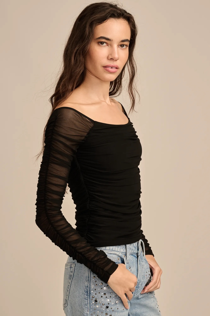 OFF THE SHOULDER RUCHED TOP, image 3