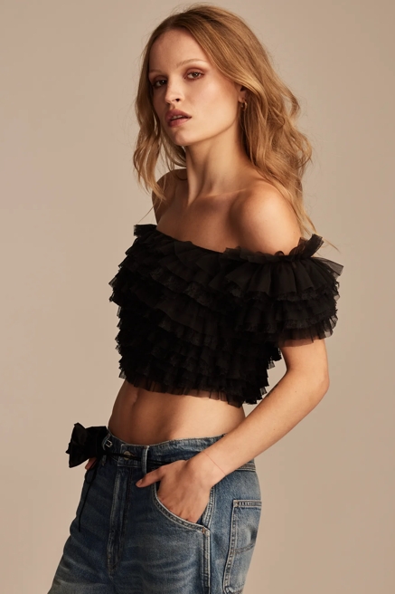 LAYERED MESH PARTY TOP, image 3