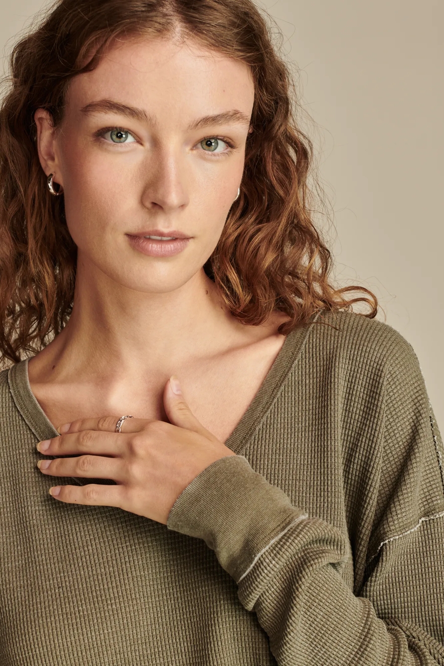 V Neck Long Sleeve Top, image 5
