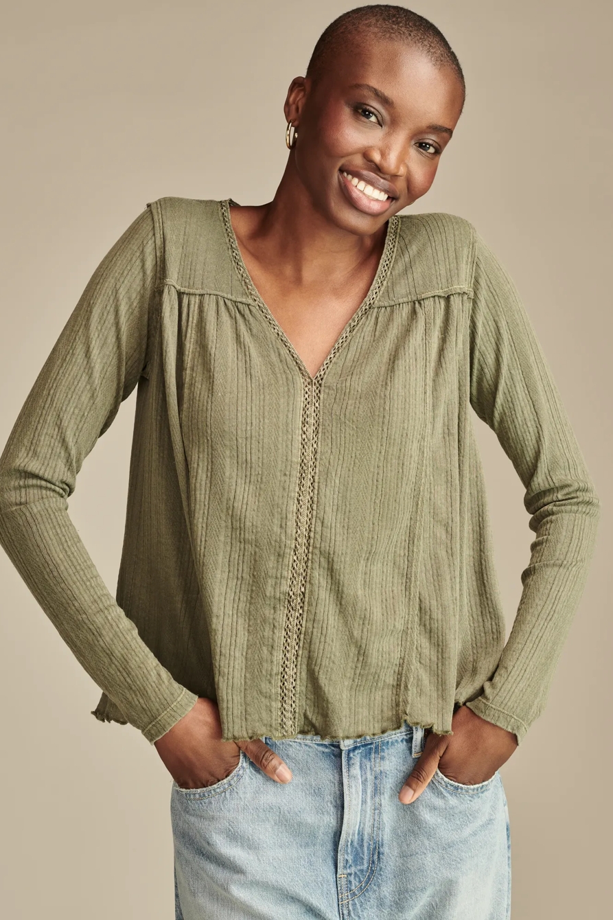 LADDER TRIM LONG SLEEVE TUNIC, image 1