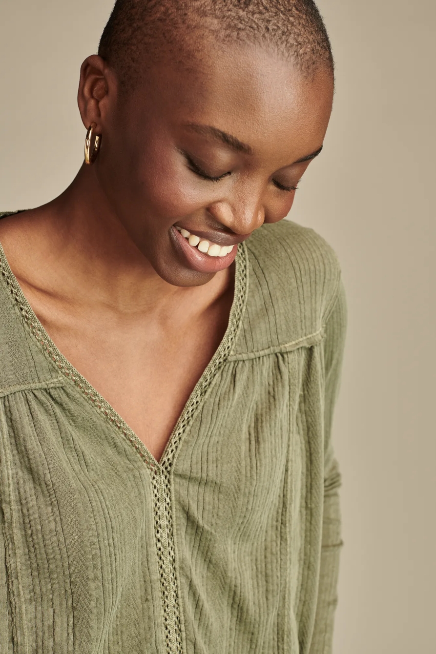 LADDER TRIM LONG SLEEVE TUNIC, image 2