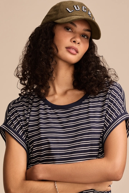 SHORT SLEEVE SANDWASH DOLMAN TEE, image 2