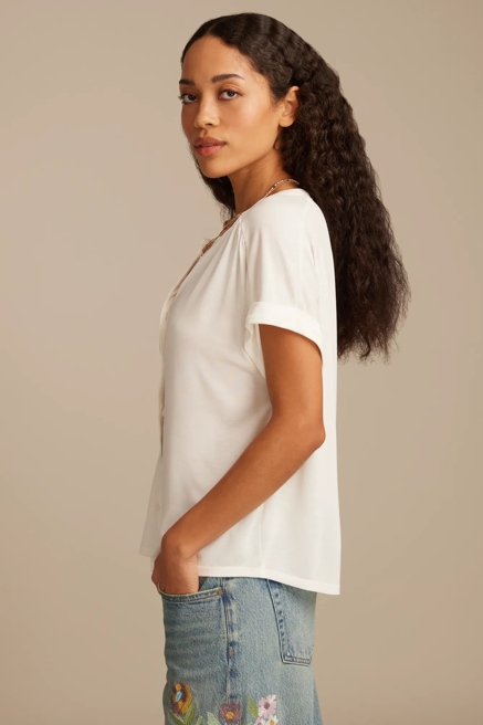 SANDWASH BUTTON FRONT TOP, image 4