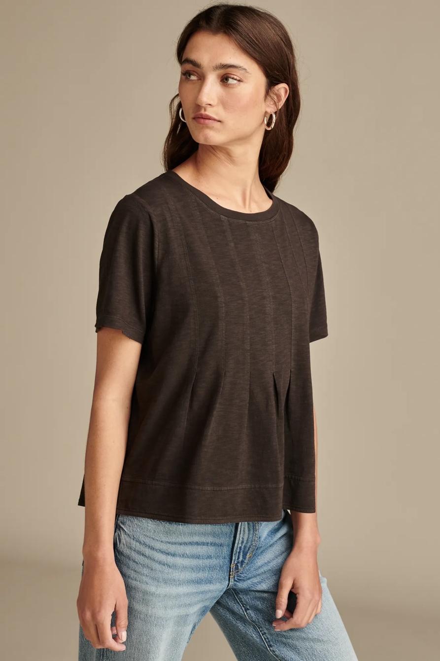 EASY FIT PLEATED TEE, image 4