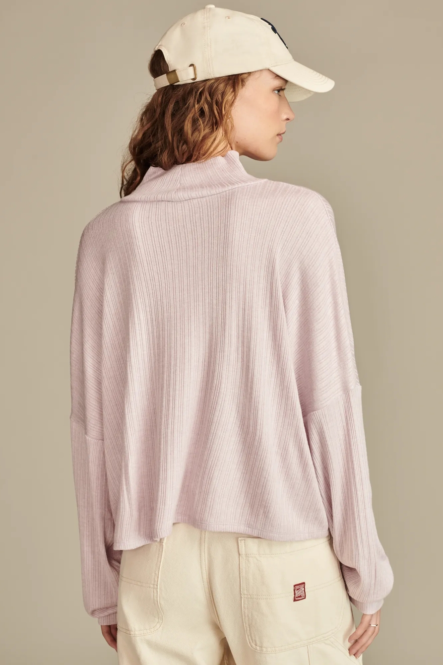 Cloud Rib Mock Neck Top, image 3