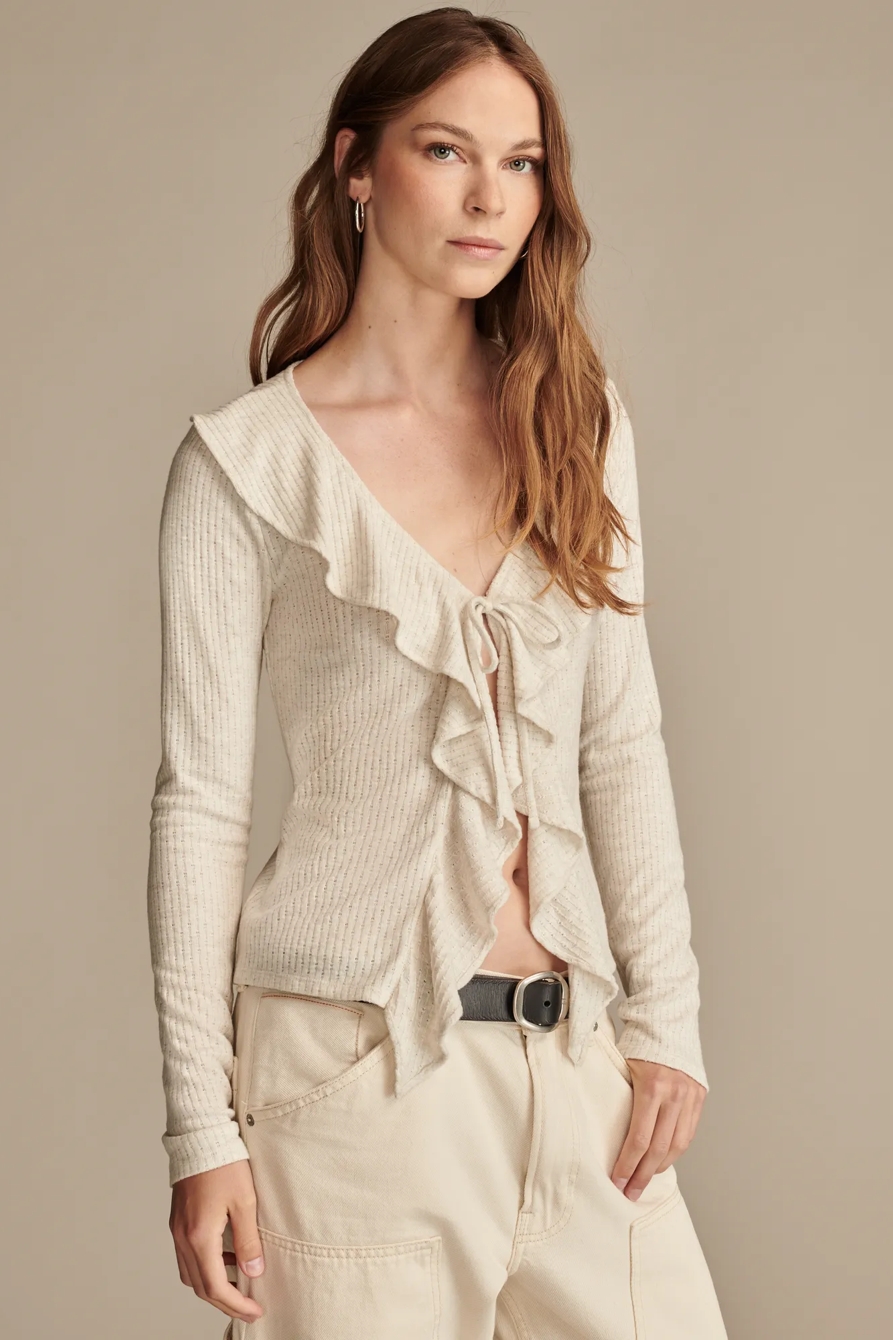 Cloud Soft Ruffle Long sleeve Top, image 4