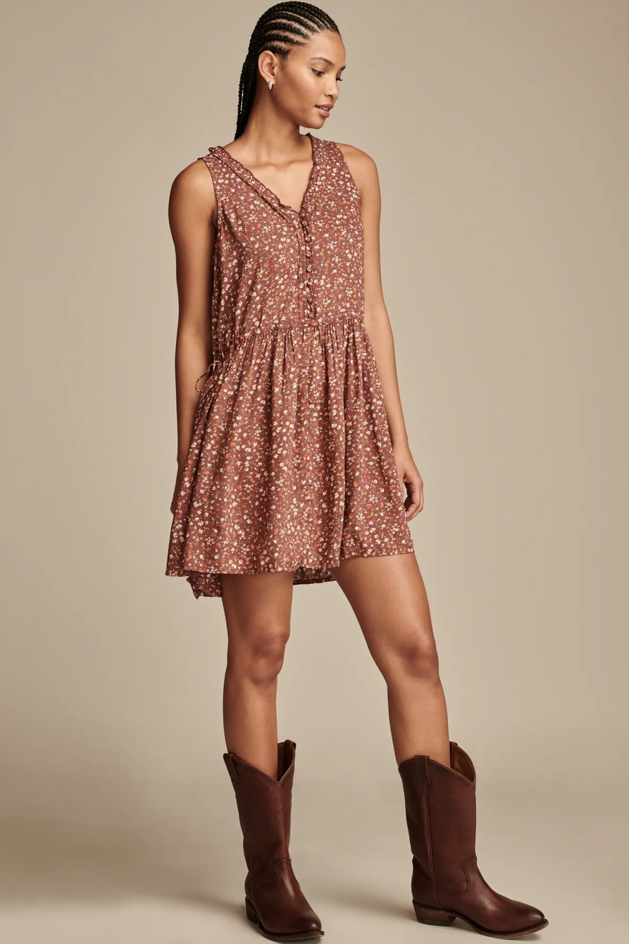 FLORAL PRINTED RUFFLE MINI DRESS, image 3