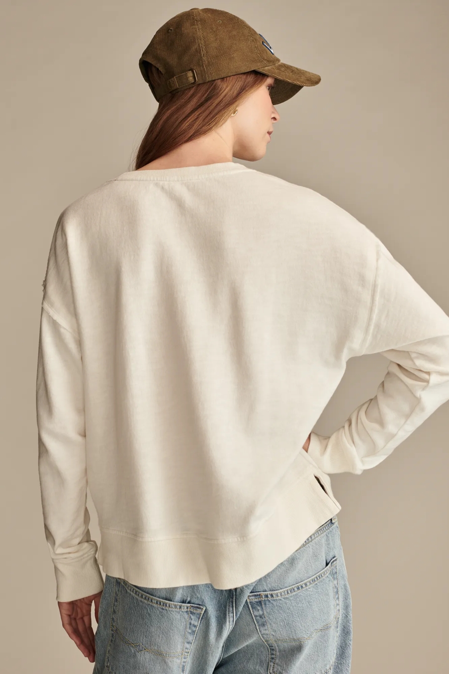 PINTUCK HENLEY SWEATSHIRT, image 5