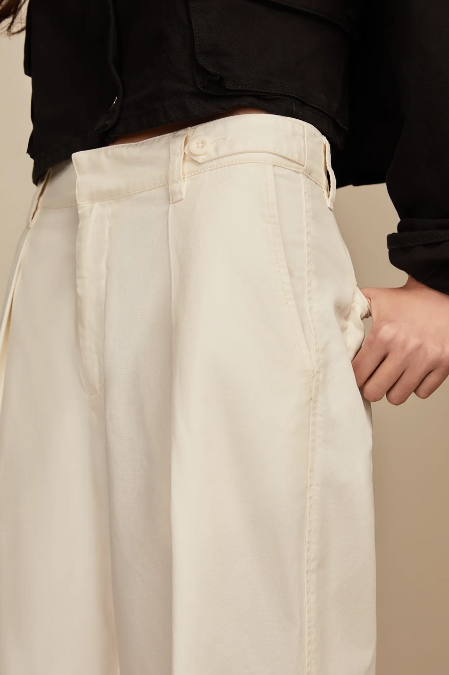 WIDE LEG PLEATED TROUSER, image 3