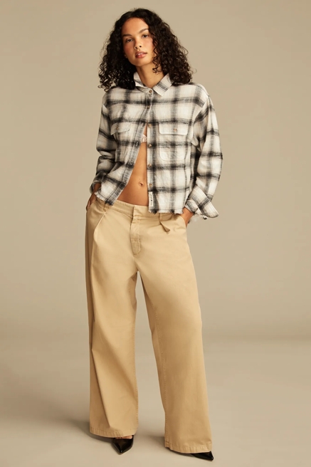 WIDE LEG PLEATED TROUSER, image 1