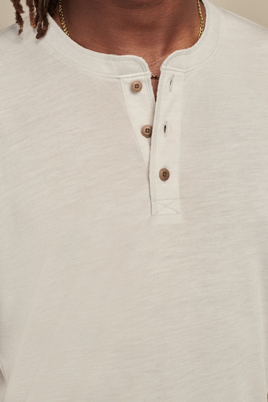 TENCEL JERSEY LONG SLEEVE HENLEY, image 2