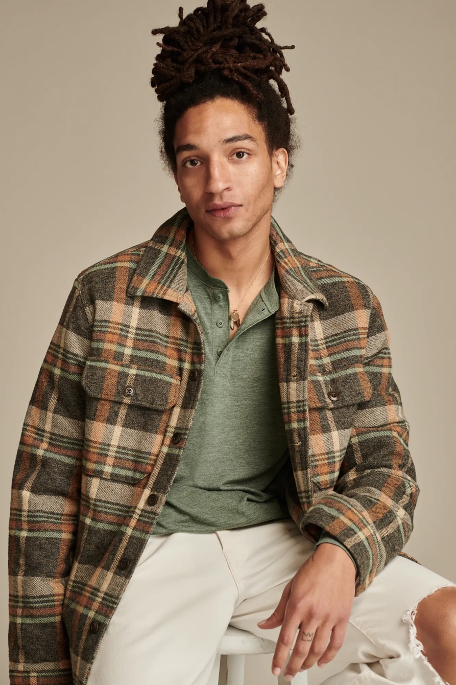 TENCEL JERSEY LONG SLEEVE HENLEY, image 5