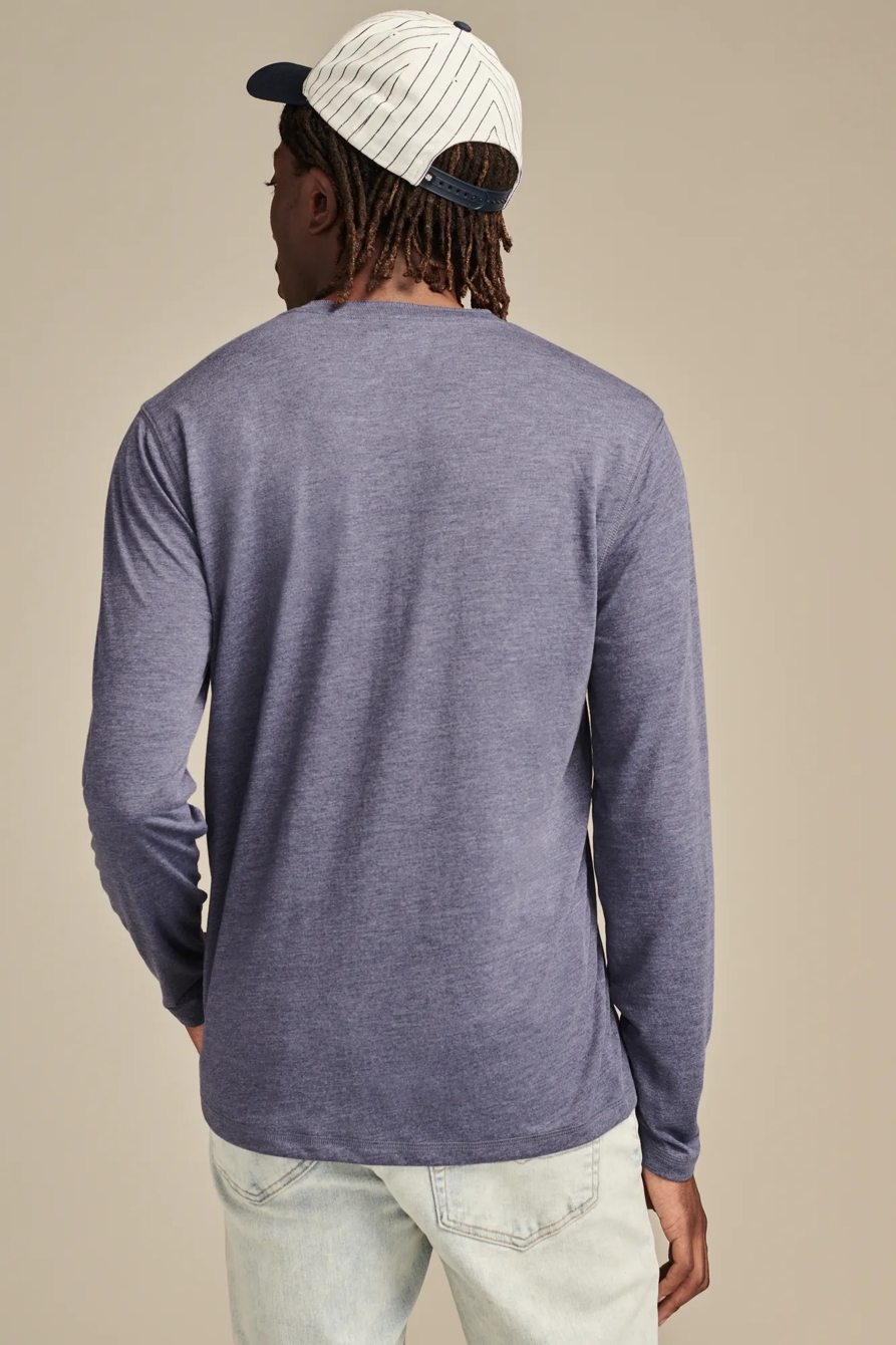 TENCEL JERSEY LONG SLEEVE HENLEY, image 4