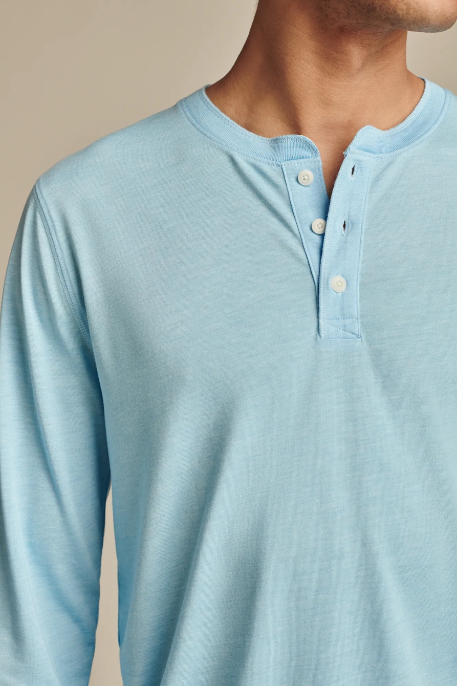 TENCEL JERSEY LONG SLEEVE HENLEY, image 3