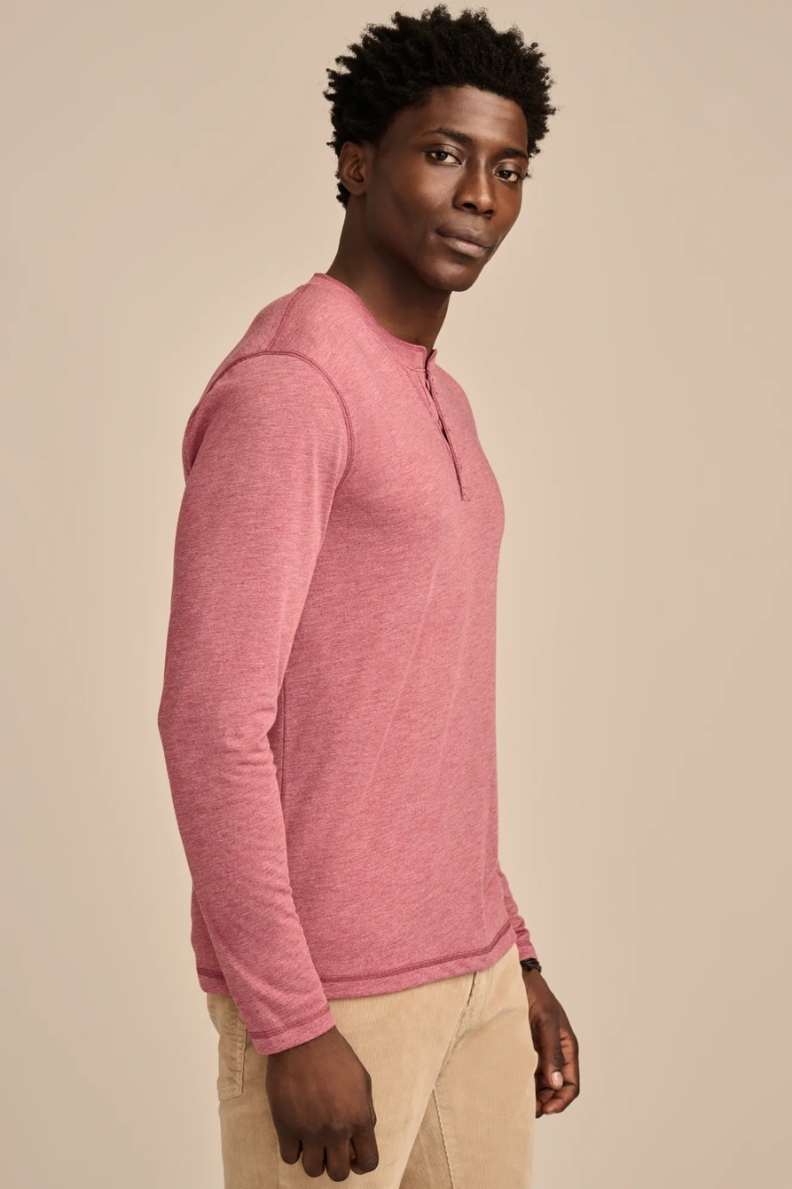 TENCEL JERSEY LONG SLEEVE HENLEY, image 3