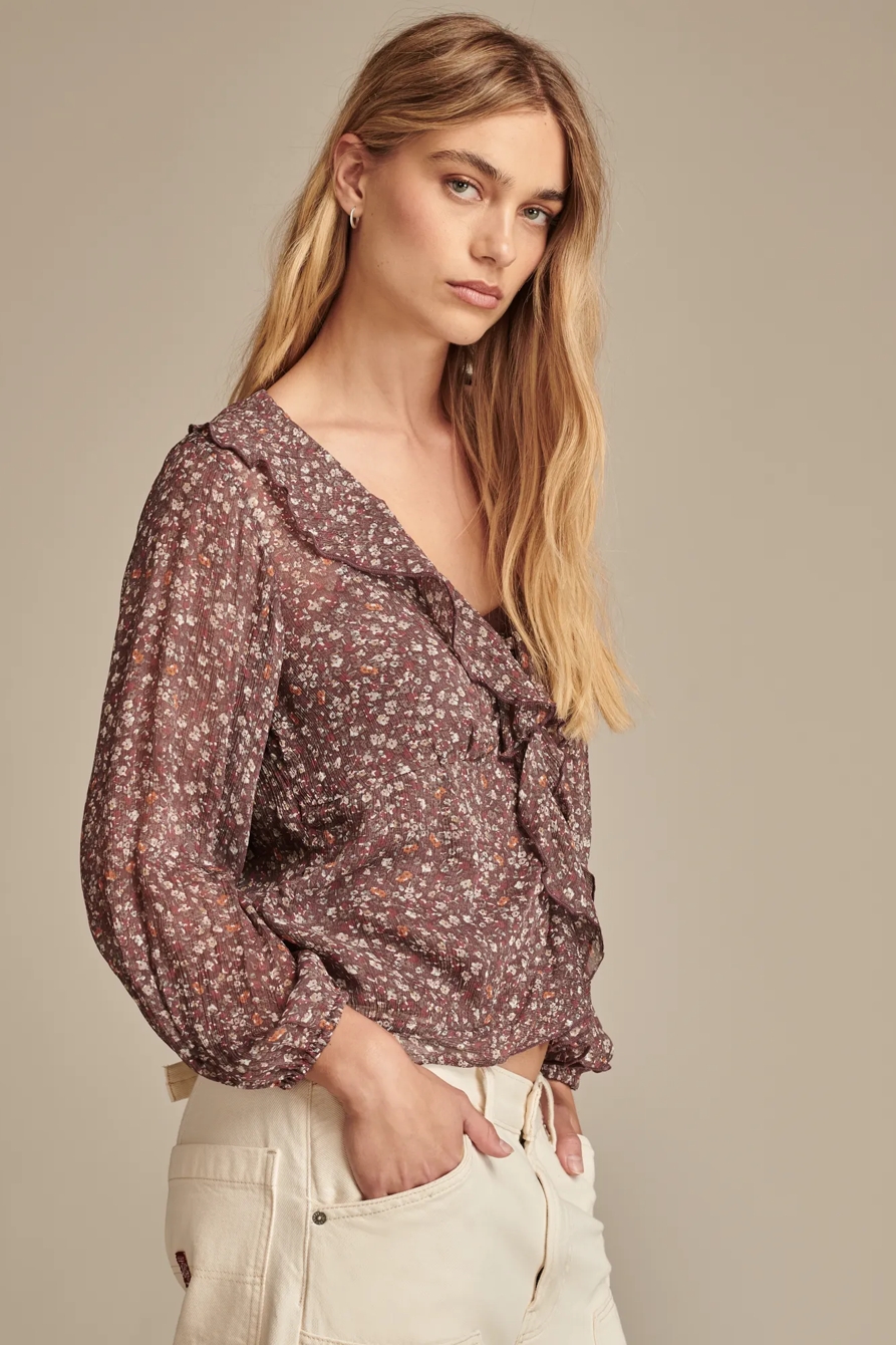 Long Sleeve Ruffle Top, image 3