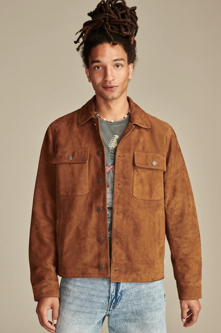 SUEDE SHIRT JACKET | Lucky Brand SUEDE SHIRT JACKET | Lucky Brand