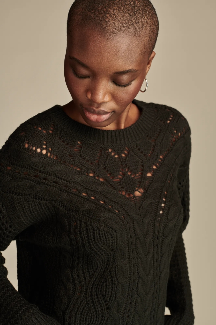 POINTELLE CREW NECK SWEATER, image 2