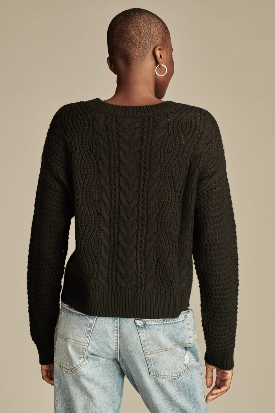 POINTELLE CREW NECK SWEATER, image 4