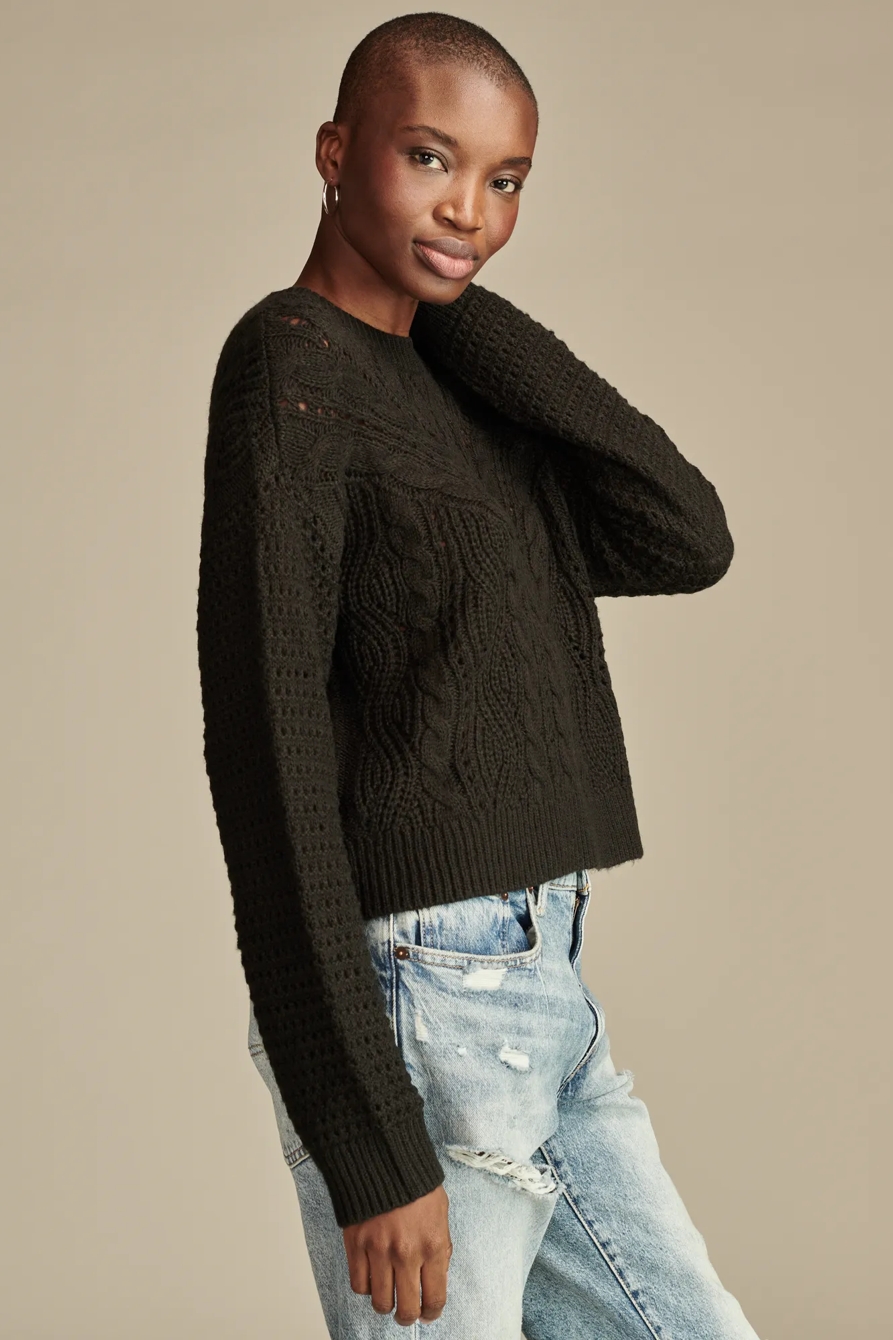 POINTELLE CREW NECK SWEATER, image 5