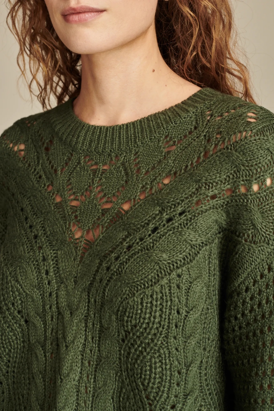 POINTELLE CREW NECK SWEATER, image 2