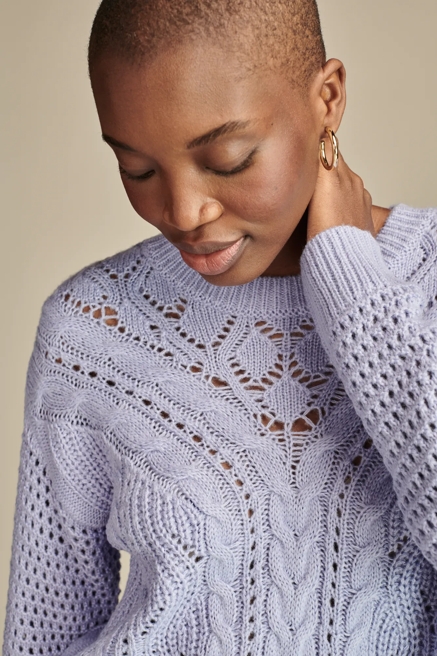 POINTELLE CREW NECK SWEATER, image 2