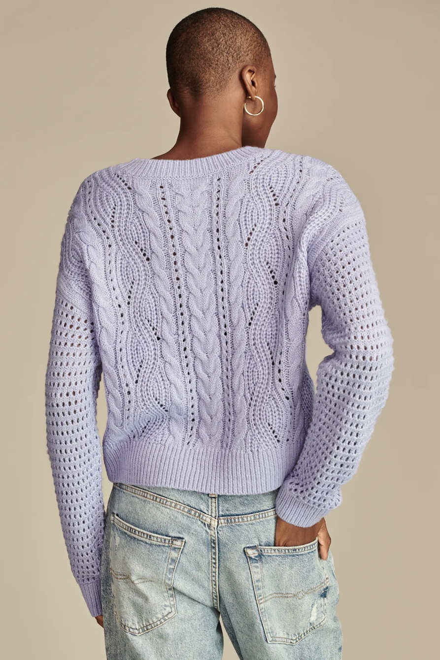 POINTELLE CREW NECK SWEATER, image 3