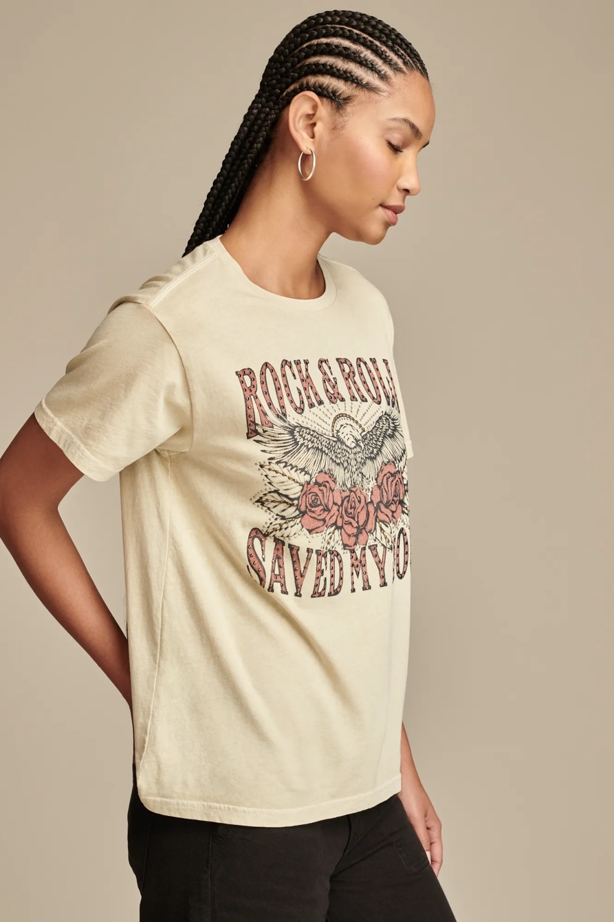 ROCK N ROLL SAVED MY SOUL BOYFRIEND TEE, image 4