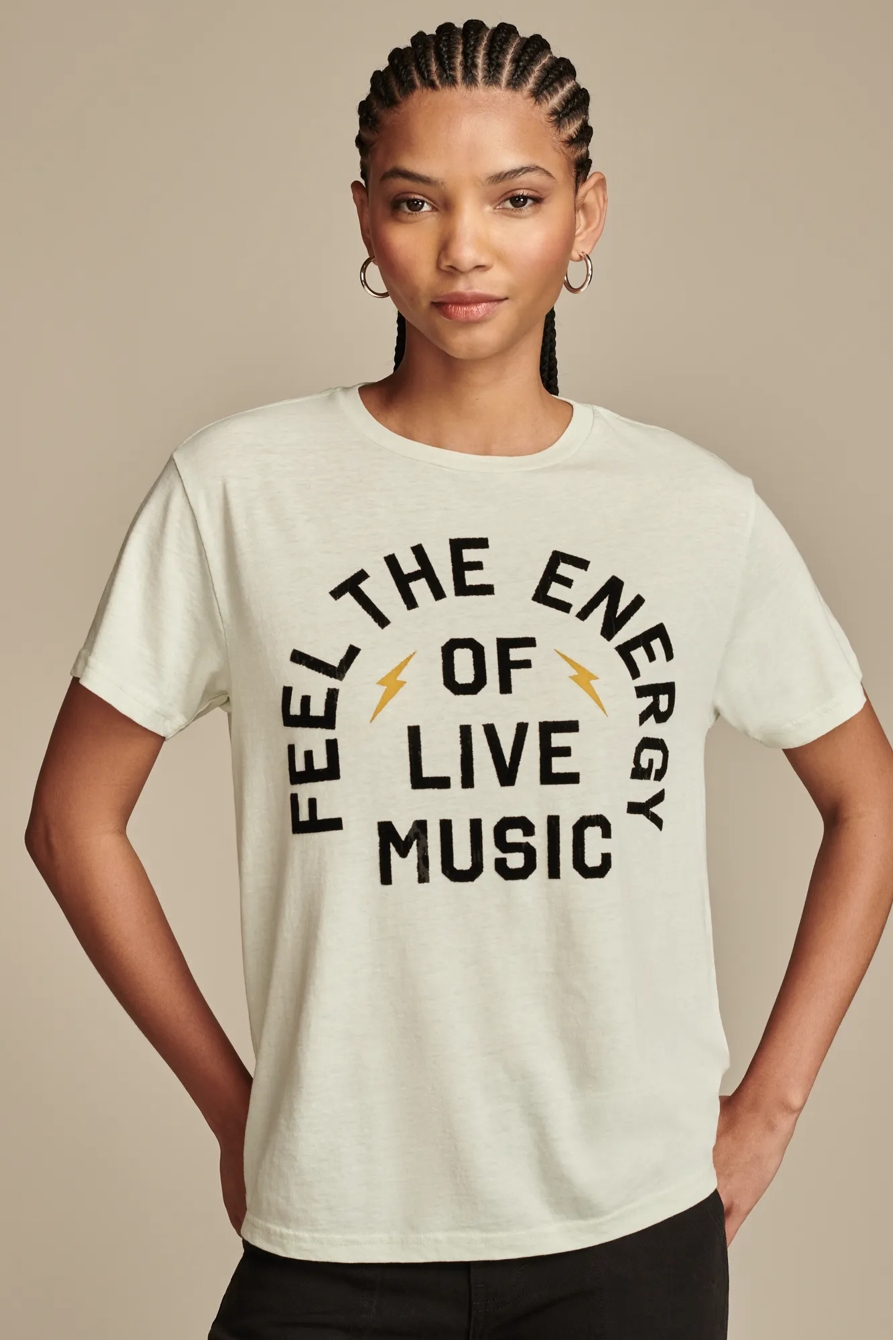 FEEL THE ENERGY OF LIVE MUSIC BOYFRIEND TEE, image 1