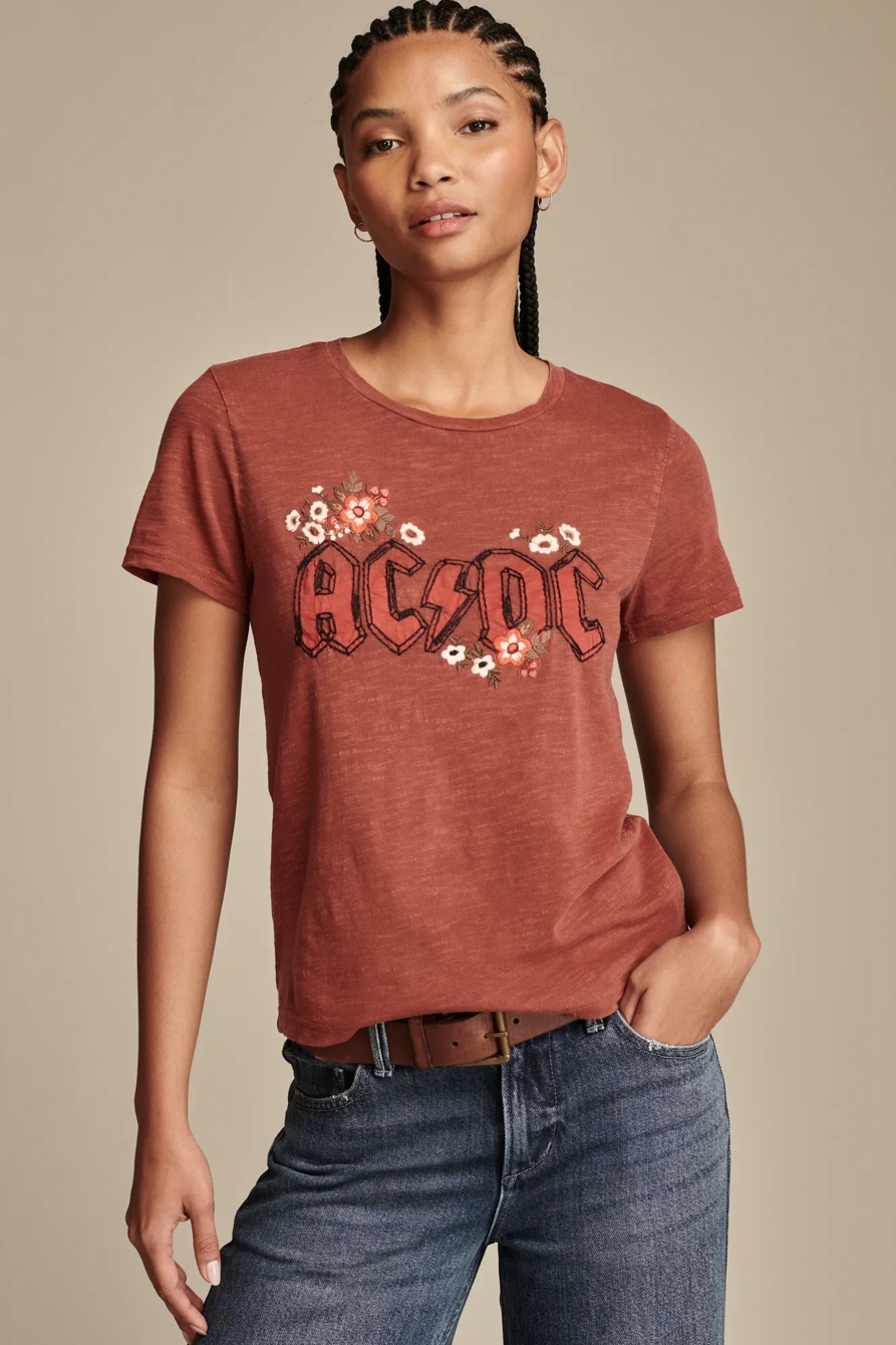 ACDC HIGH VOLTAGE FLORAL CLASSIC CREW, image 1