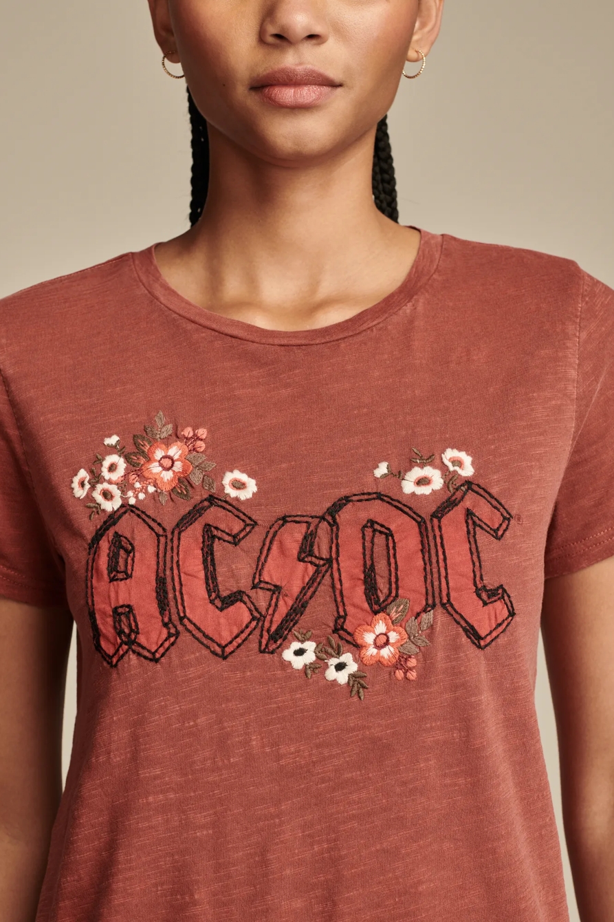 ACDC HIGH VOLTAGE FLORAL CLASSIC CREW, image 2