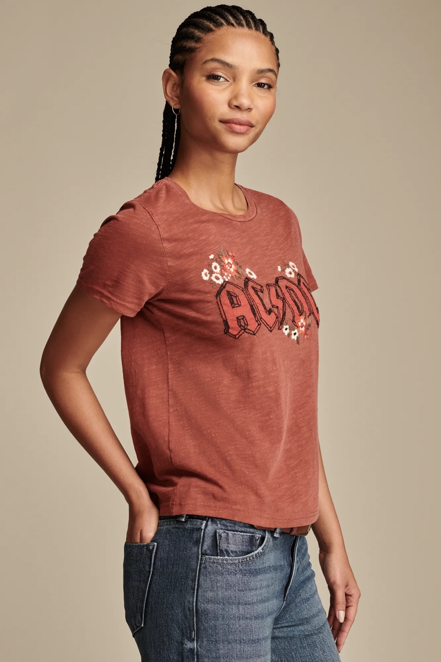 ACDC HIGH VOLTAGE FLORAL CLASSIC CREW, image 3