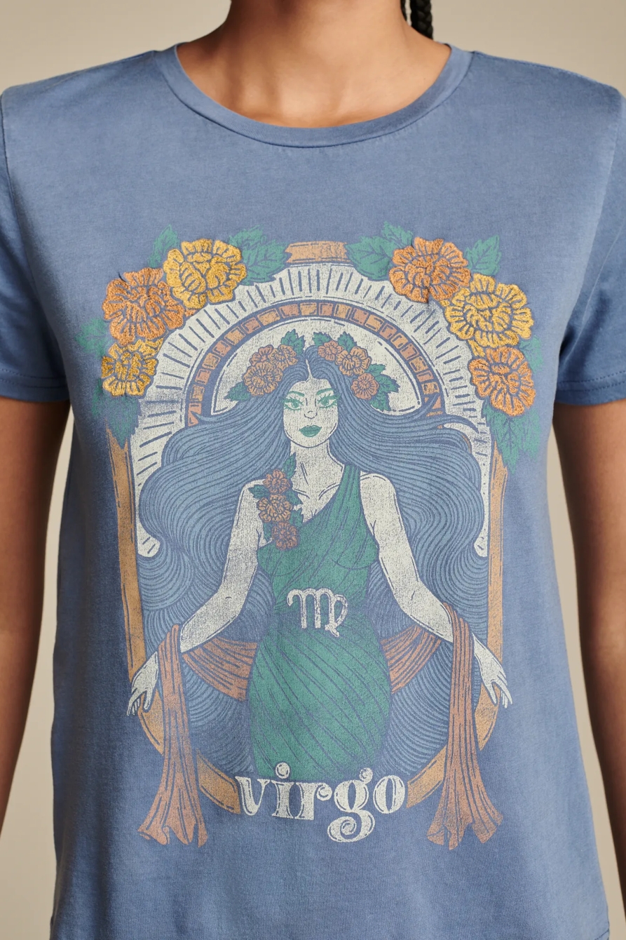VIRGO EMBROIDERED BOYFRIEND TEE, image 2
