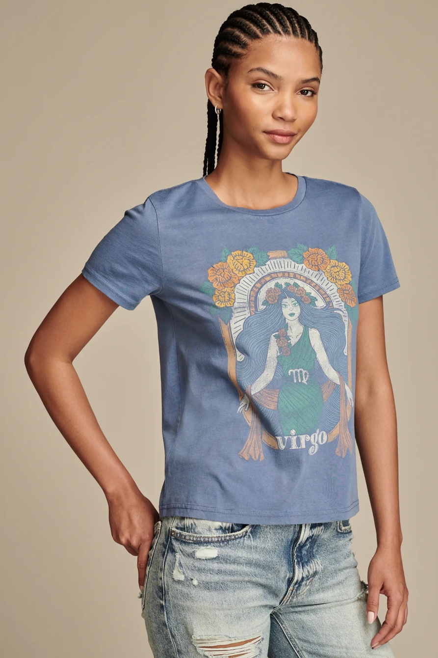 VIRGO EMBROIDERED BOYFRIEND TEE, image 3