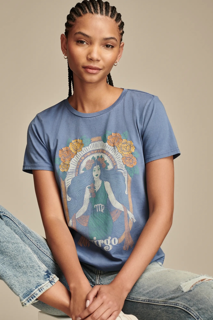 VIRGO EMBROIDERED BOYFRIEND TEE, image 5