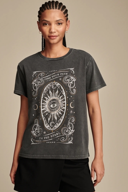 FIND YOUR PATH STUDDED BOYFRIEND TEE, image 1