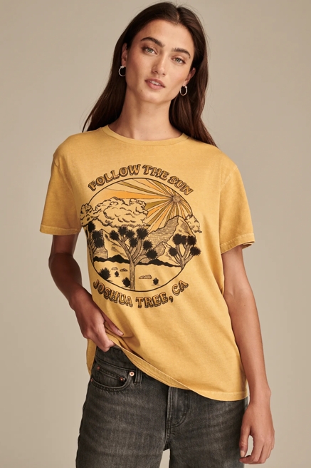FOLLOW THE SUN JOSHUA TREE BOYFRIEND TEE, image 1