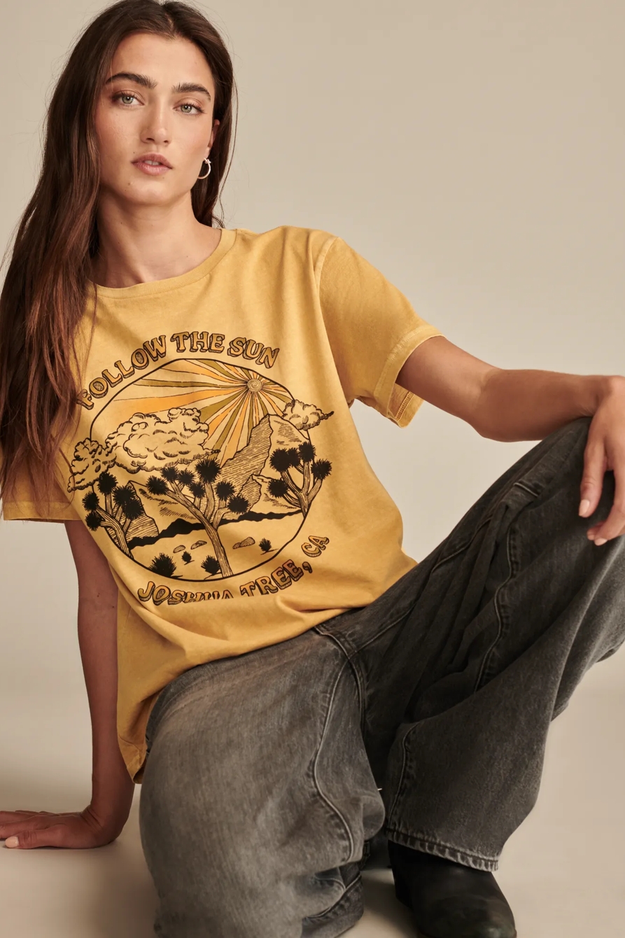 FOLLOW THE SUN JOSHUA TREE BOYFRIEND TEE, image 3