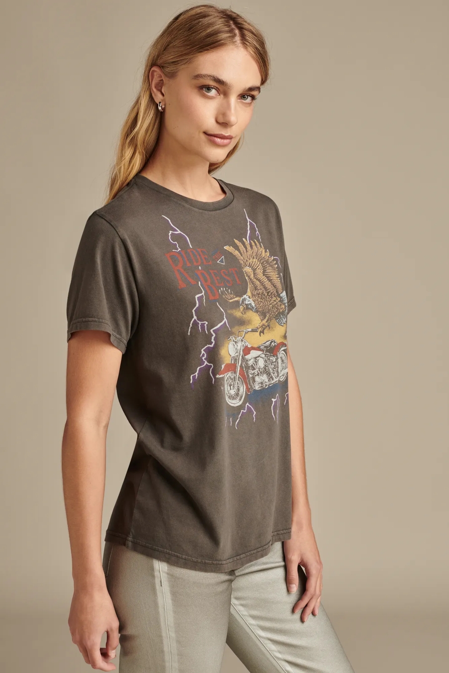 RIDE THE BEST EAGLE MOTO BOYFRIEND TEE, image 3