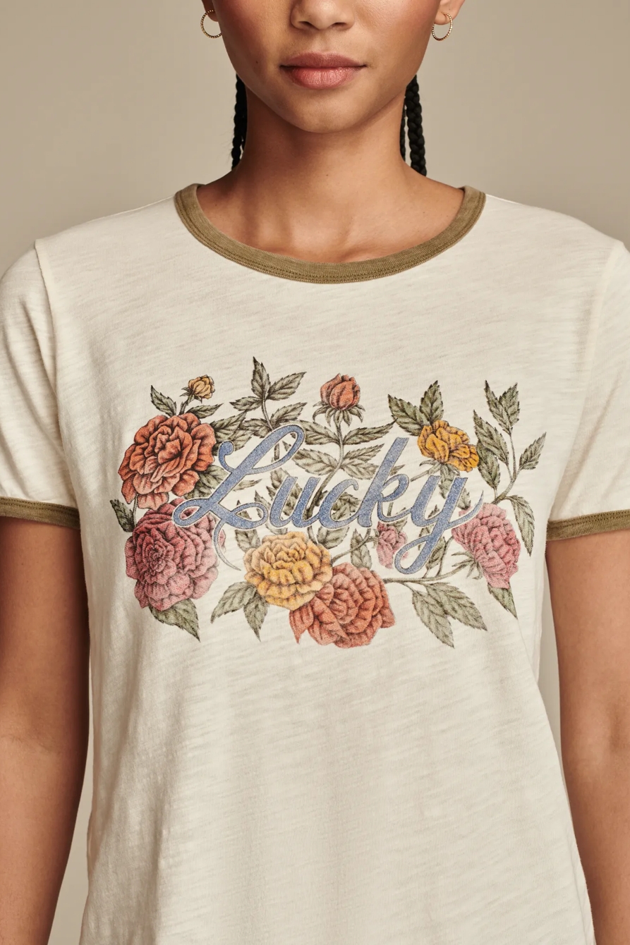FLORAL LUCKY RINGER TEE