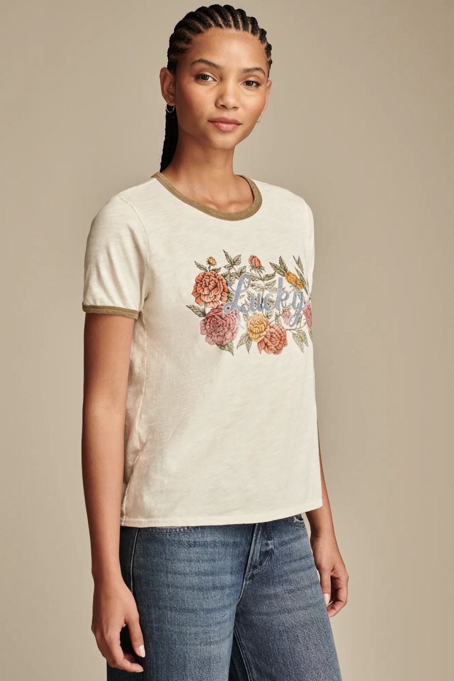 FLORAL LUCKY RINGER TEE