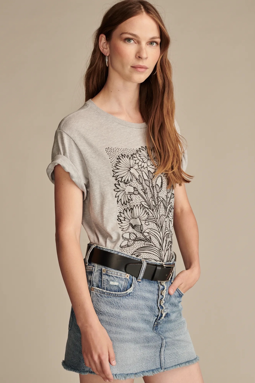 FLORAL EMBROIDERY BOYFRIEND TEE, image 4