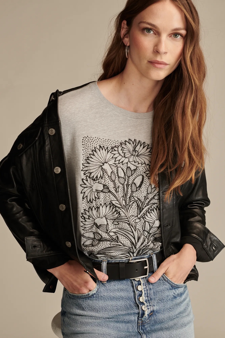 FLORAL EMBROIDERY BOYFRIEND TEE, image 5