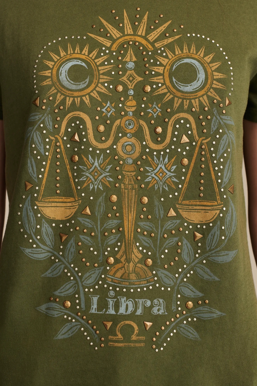 LIBRA SCALES STUDDED CLASSIC CREW, image 2