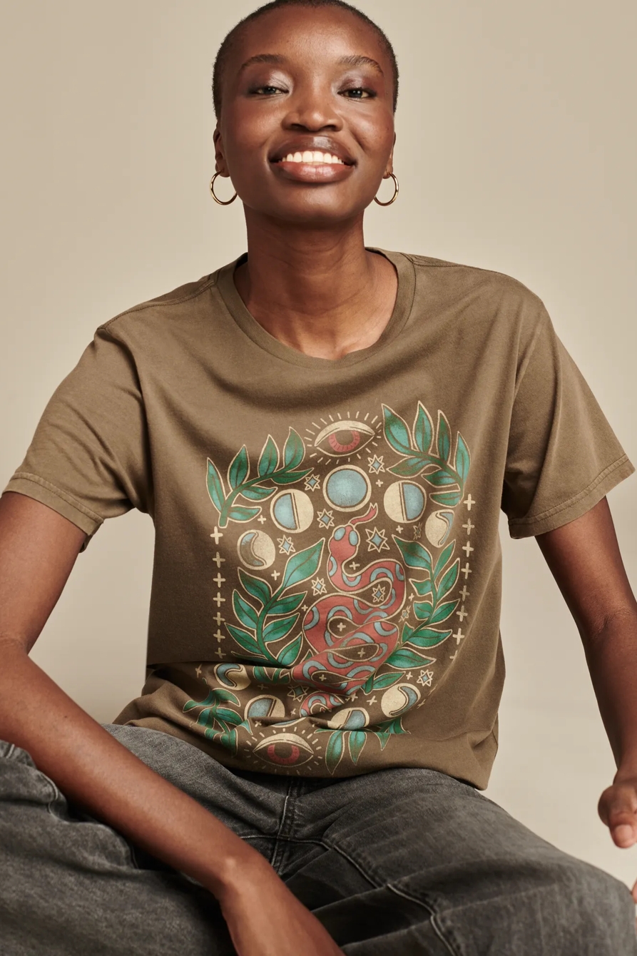 CELESTIAL SNAKE BOYFRIEND TEE, image 5