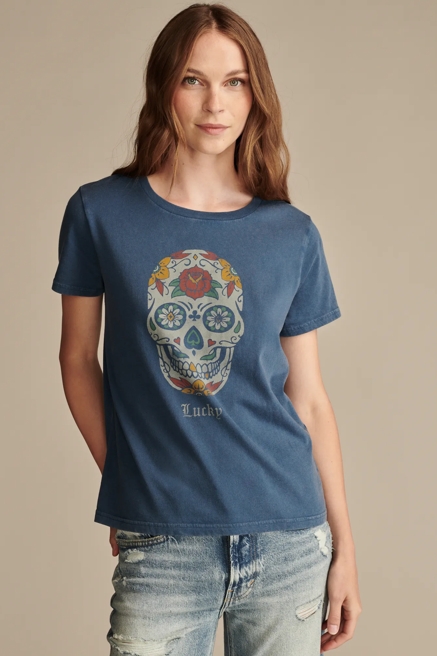 LUCKY SUGAR SKULL CLASSIC CREW, image 1