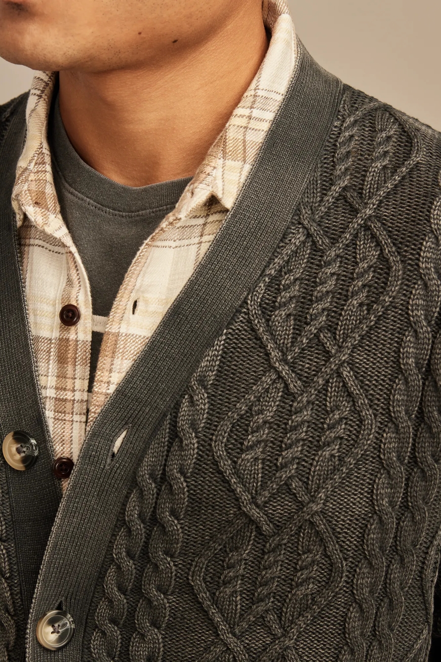 Washed Cable Cardigan, image 3