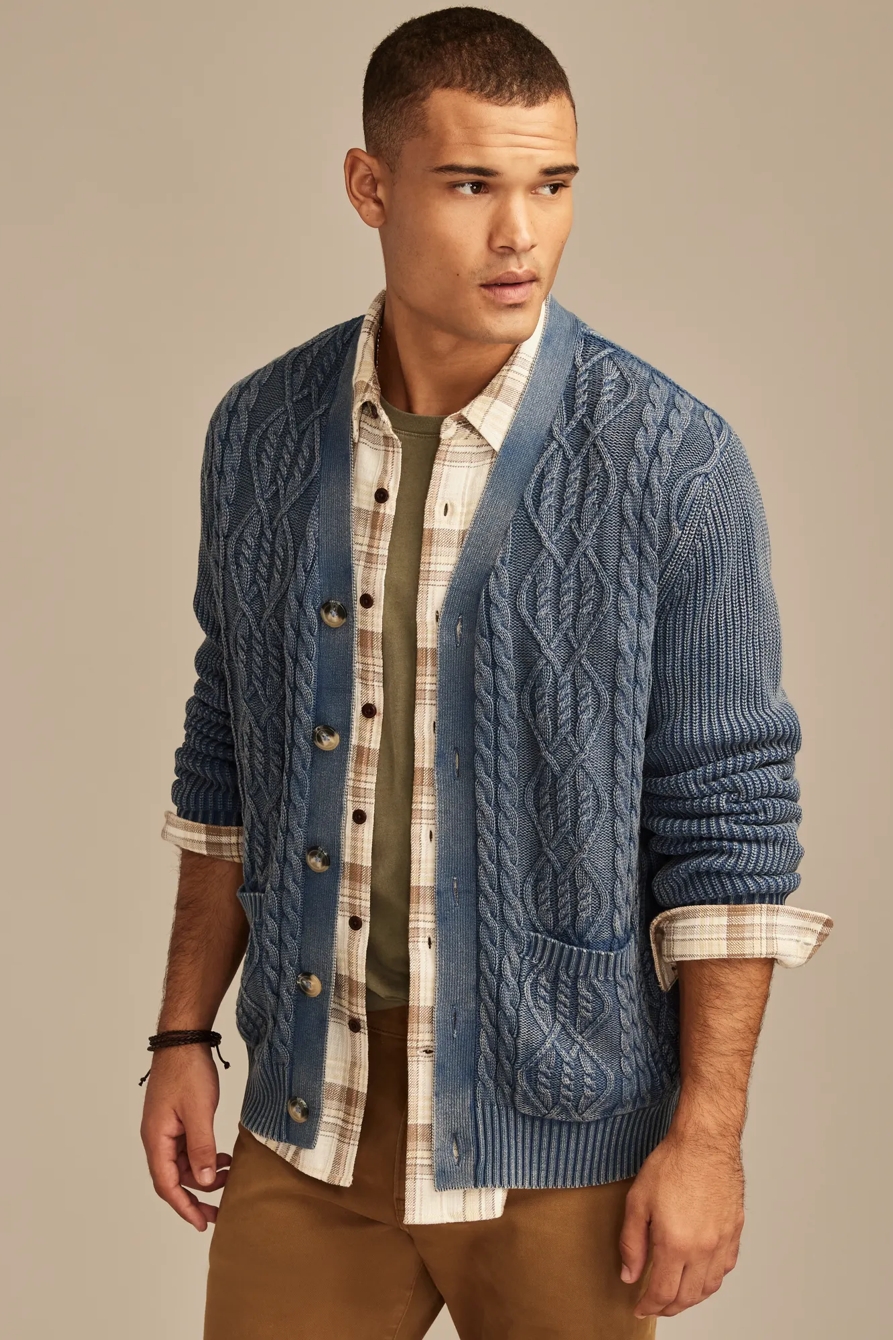 Washed Cable Cardigan, image 3
